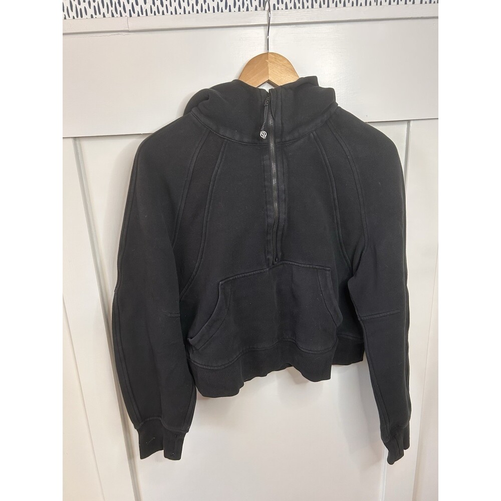Lululemon Black 1/2 Zip Hoodie Women's Sweatshirt with Pockets